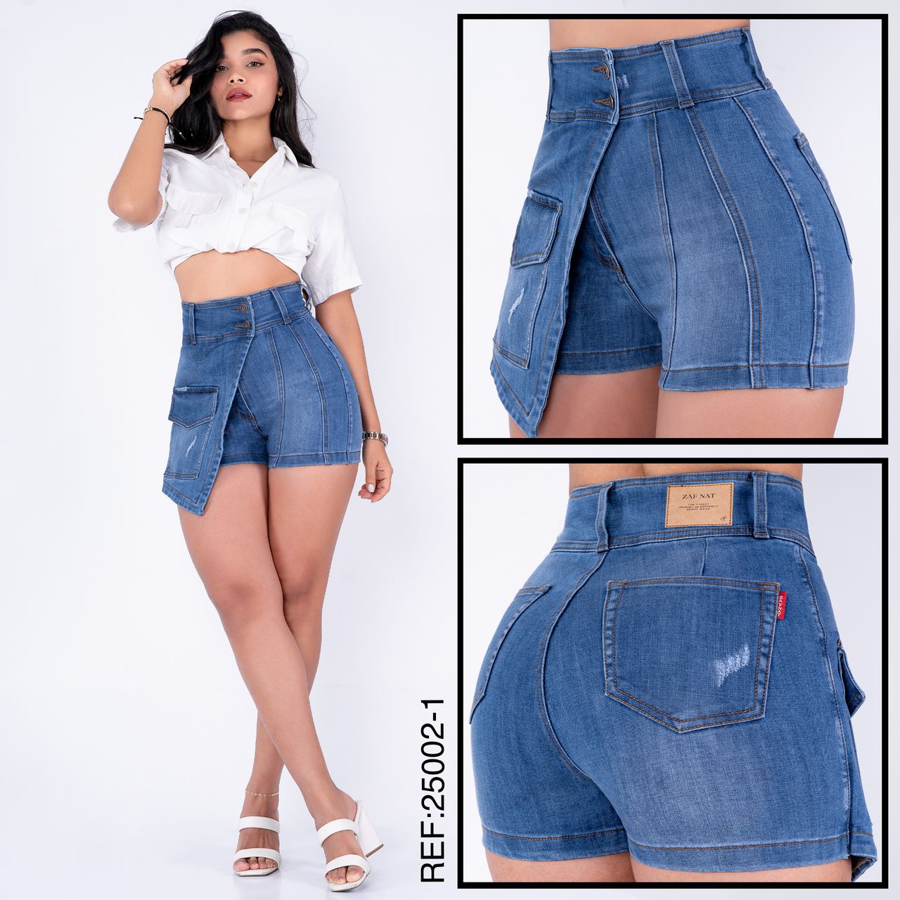 Falda short cruzada