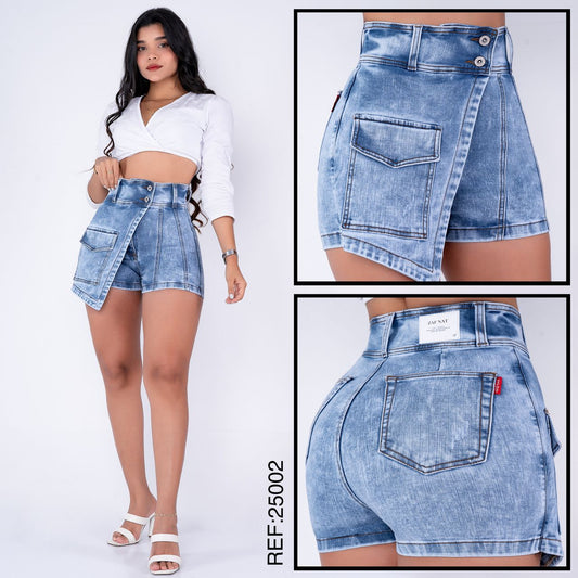 Falda short cruzada