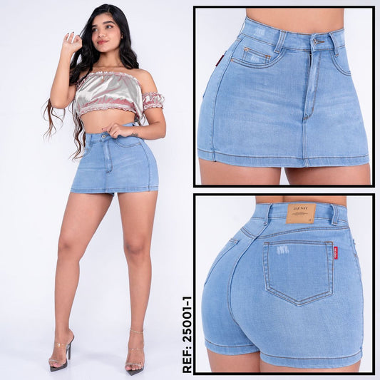 Falda short clásica