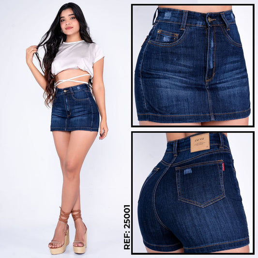 Falda short clásica